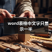 word表格中文字只显示一半