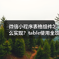 微信小程序表格组件怎么实现？table使用全攻略（图3）
