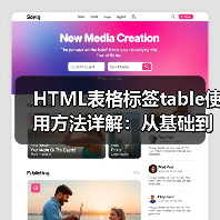 HTML表格标签table使用方法详解:从基础到复杂表格创建(图3) HTML表格标签table使用方法详解:从基础到复杂表格创建(图3)